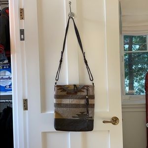 Woolen/cotton/leather LF Crossbody Bag